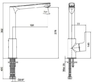 Смеситель для кухни E.C.A. Luna 102818043EX золото